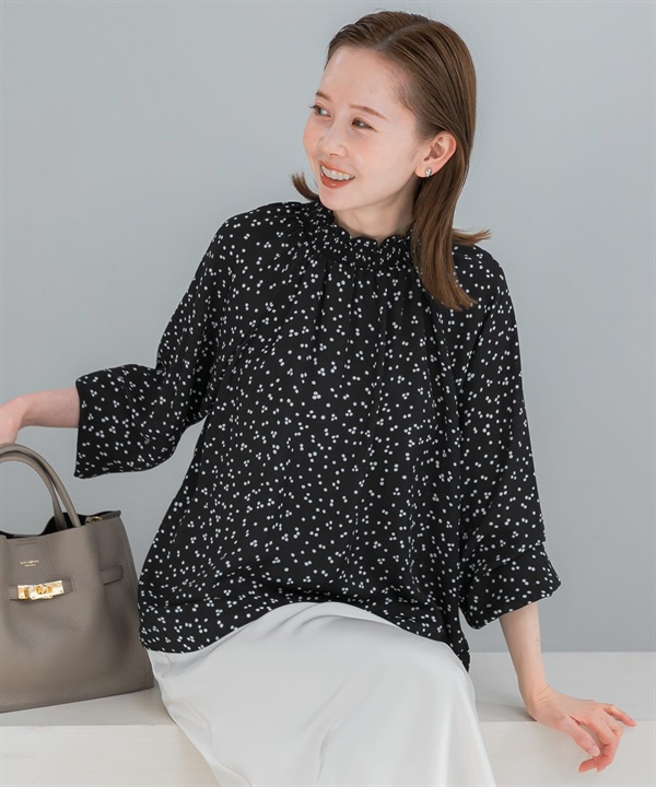 可水洗不規則點點罩衫