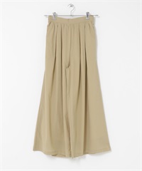 輕盈打褶寬褲(膚色-FREE-BEIGE)