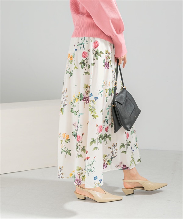 植物印花設計長裙