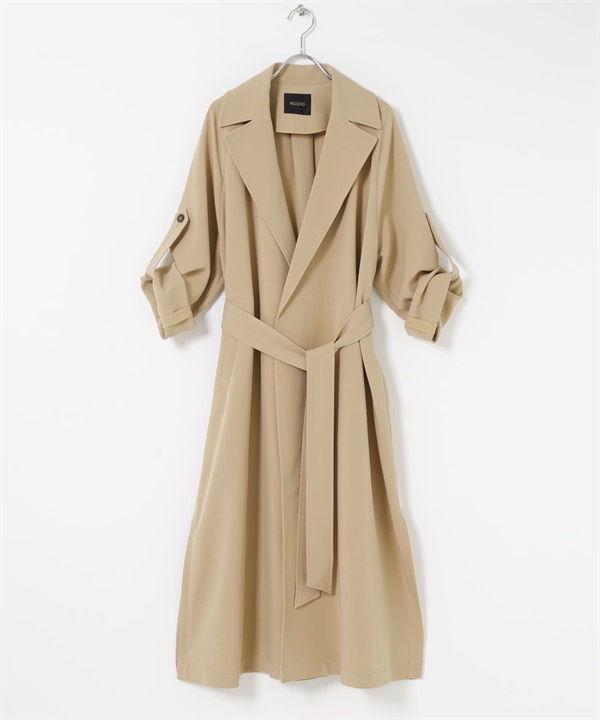 防潑水長版風衣(膚色-36-BEIGE)
