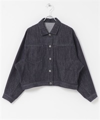 蝙蝠袖牛仔外套(靛青色-FREE-INDIGO BLUE)