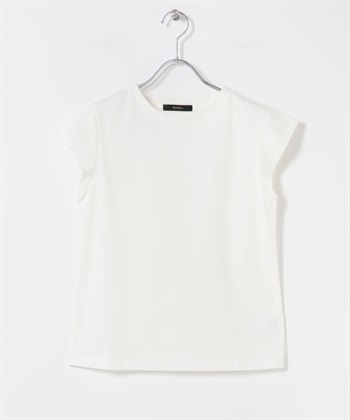 日本製涼感皮馬棉法式袖T恤(米色-FREE-OFF WHITE)