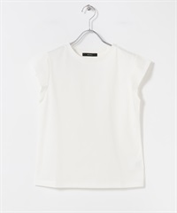 日本製涼感皮馬棉法式袖T恤(米色-FREE-OFF WHITE)