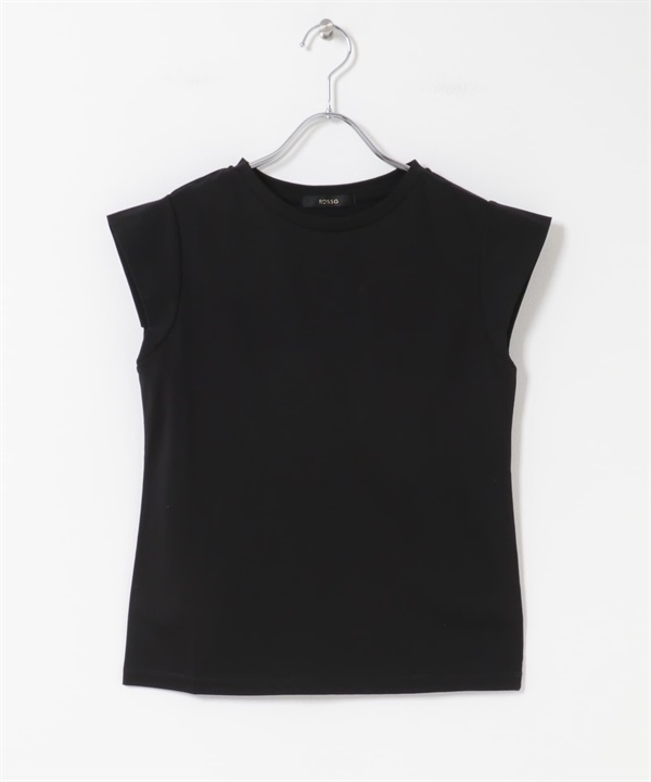 日本製涼感皮馬棉法式袖T恤(黑色-FREE-BLACK)