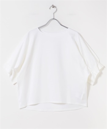 日本製UV CUT涼感打褶袖彈性喬琪紗套衫(米白色-FREE-OFF WHITE)