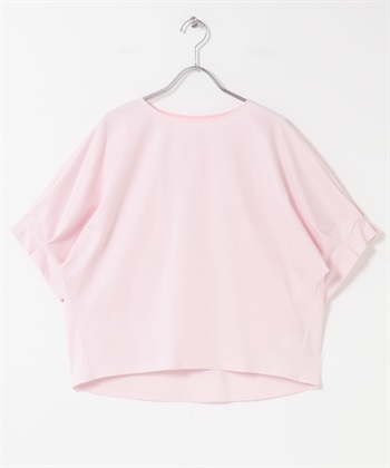 日本製UV CUT涼感打褶袖彈性喬琪紗套衫(粉紅色-FREE-PINK)