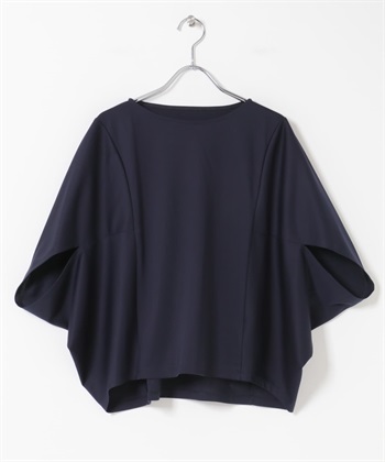日本製UV CUT涼感五分蝙蝠袖套衫(藏青色-FREE-NAVY)