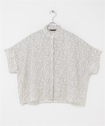 可機洗點點荷葉領罩衫(米色 點點-FREE-OFF WHITE)