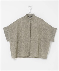 可機洗點點荷葉領罩衫(卡其綠 點點-FREE-KHAKI)