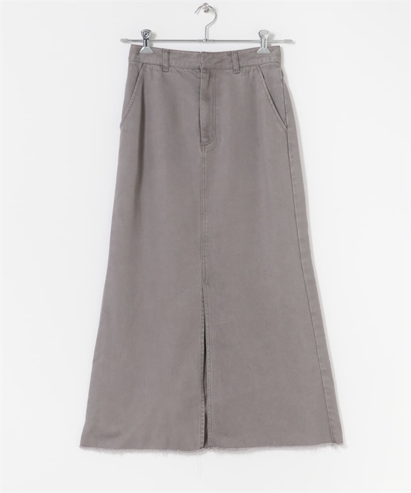天絲牛仔長裙(灰色-38-GRAY)