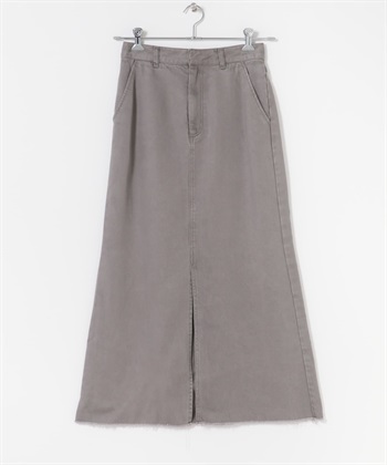 天絲牛仔長裙(灰色-38-GRAY)