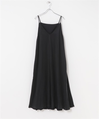 2WAY混銅氨纖維細肩帶洋裝(黑色-FREE-BLACK)