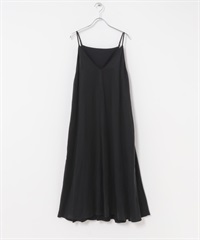 2WAY混銅氨纖維細肩帶洋裝(黑色-FREE-BLACK)