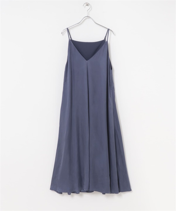 2WAY混銅氨纖維細肩帶洋裝(藍色-FREE-BLUE)