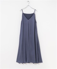 2WAY混銅氨纖維細肩帶洋裝(藍色-FREE-BLUE)