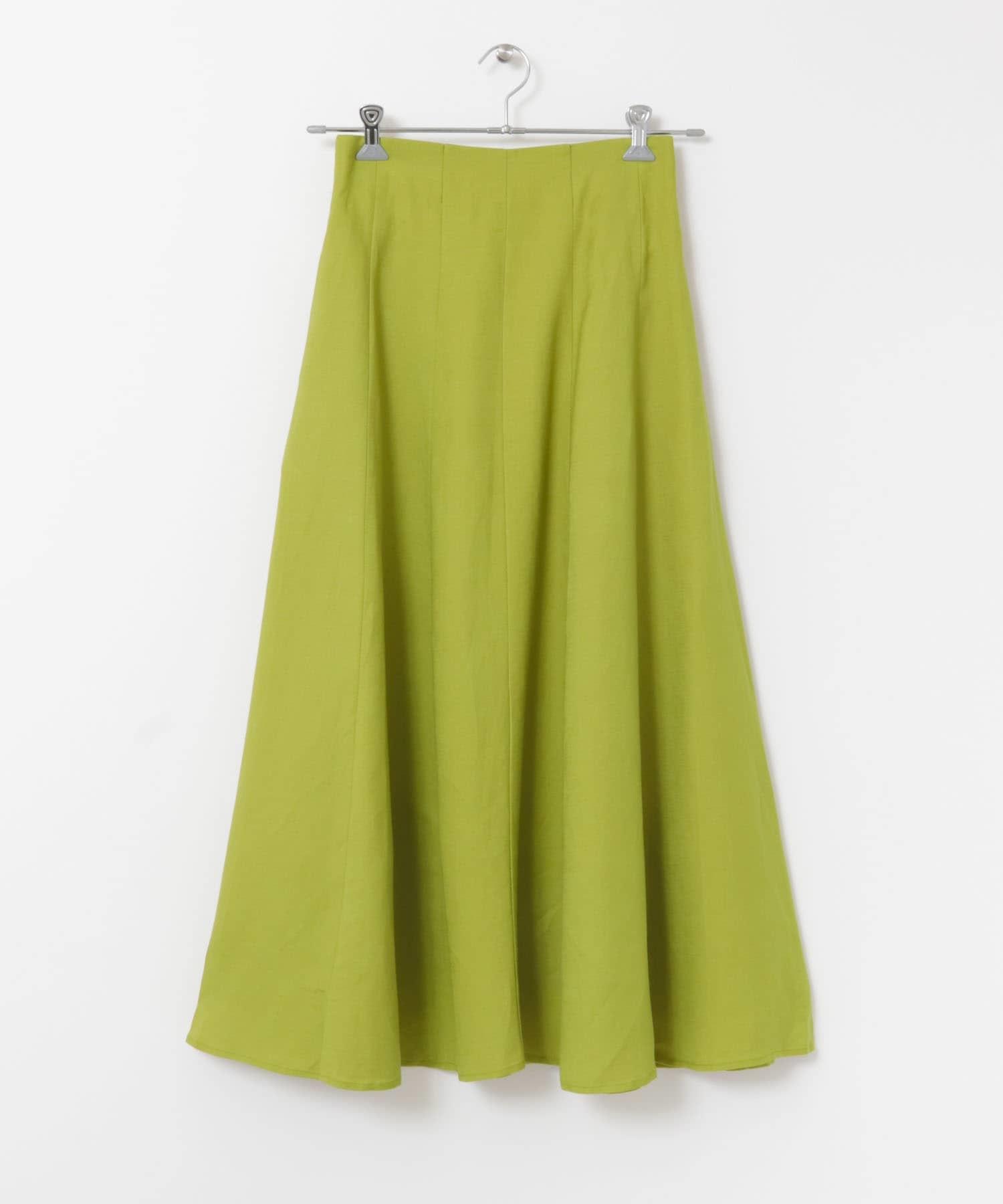 亞麻傘狀裙(奇異果綠-38-其他綠色)