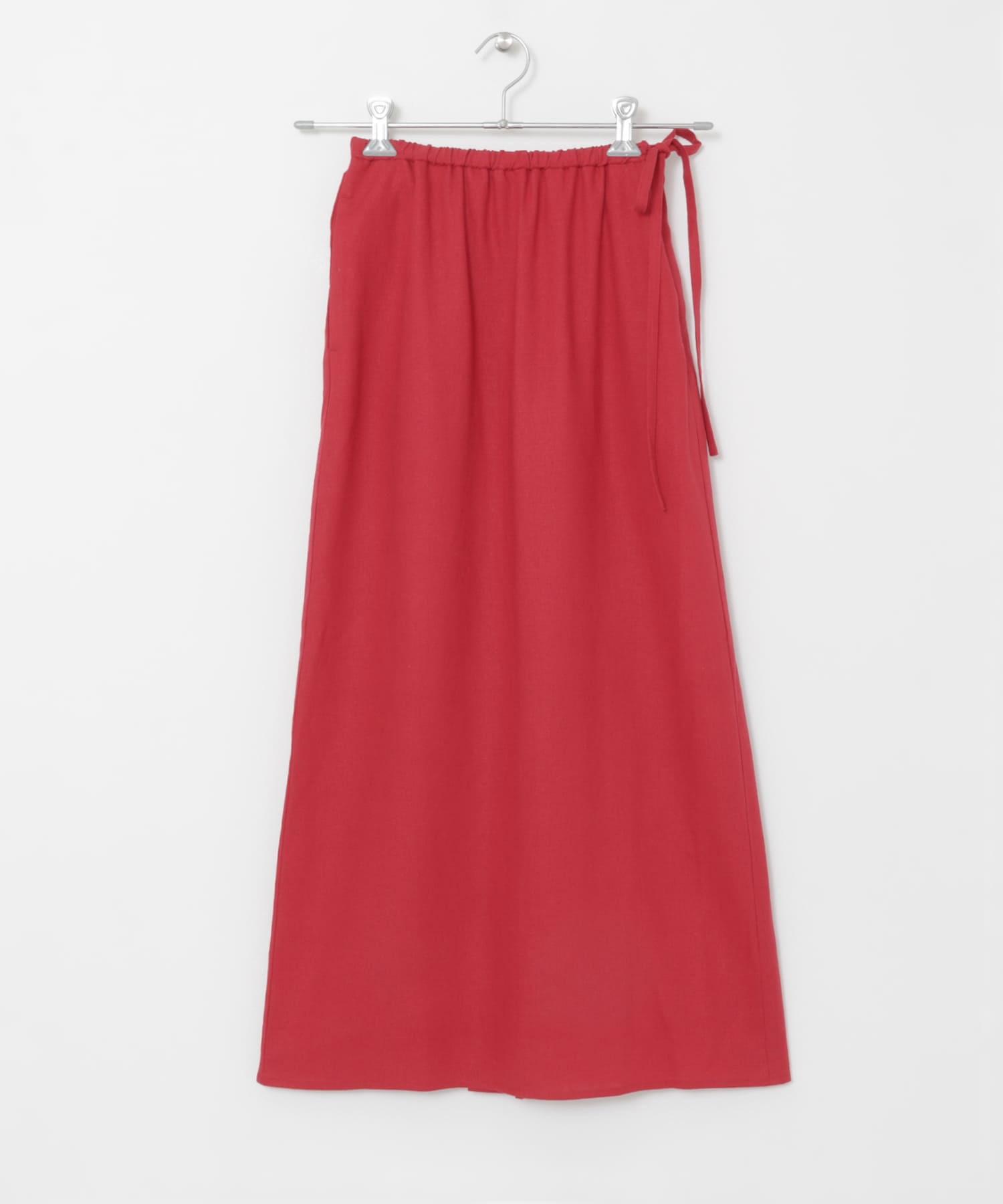 開衩設計蝴蝶結窄裙(紅色-FREE-RED)