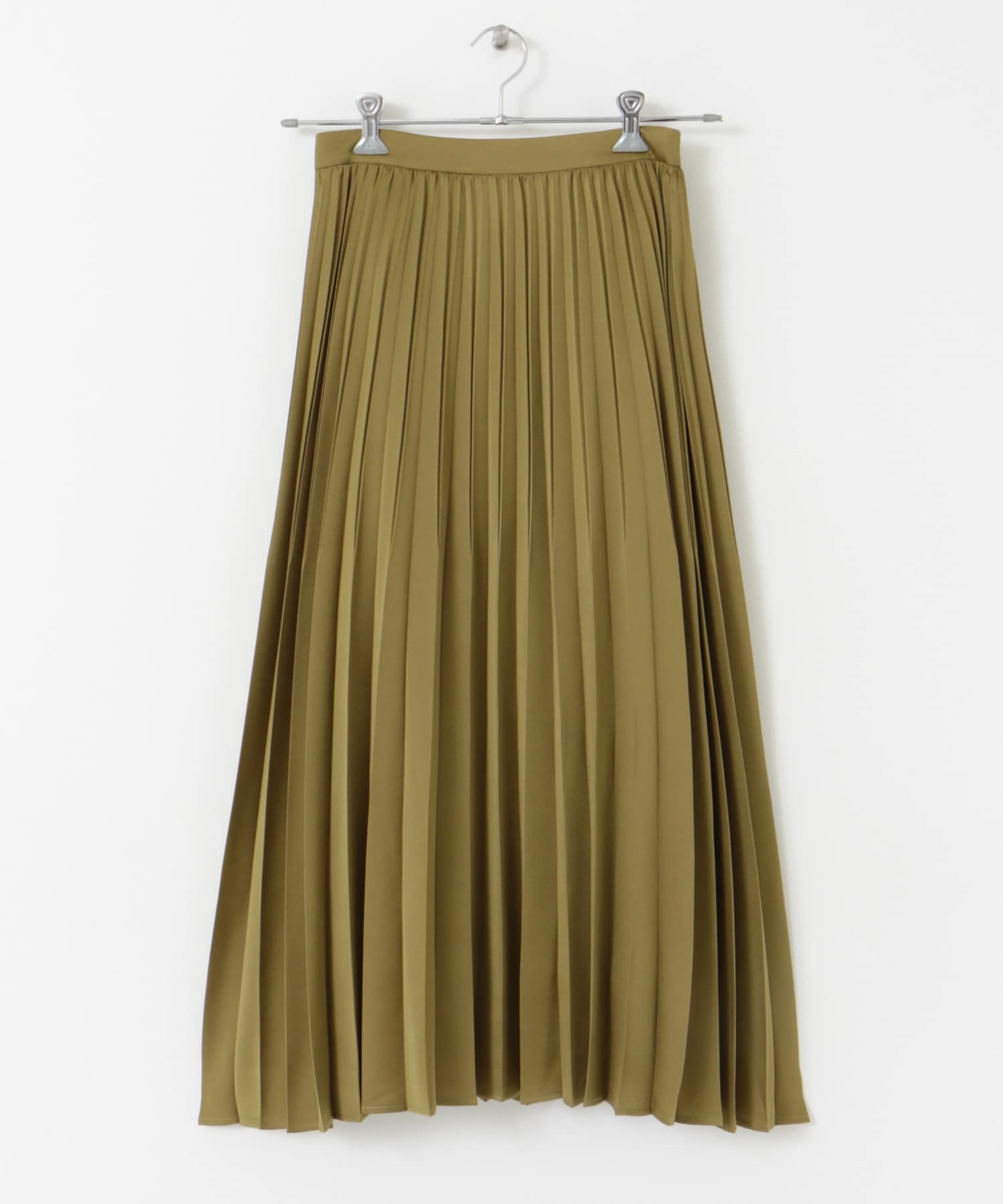 緞紋百褶裙(金色-36-CAMEL)