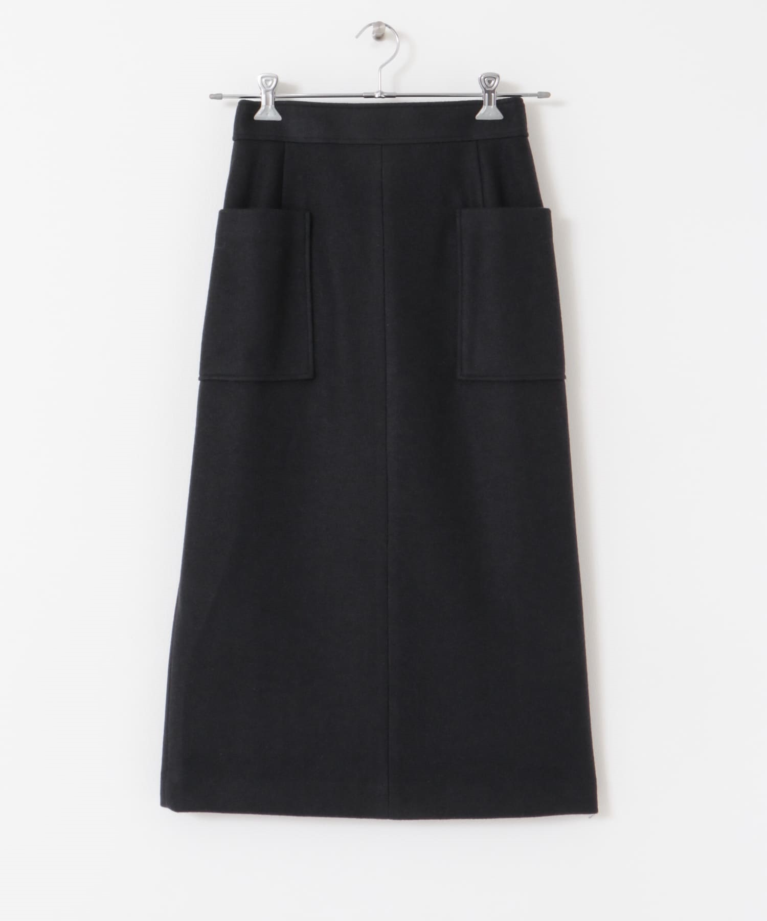 日本製針織麥爾登口袋窄裙(藏青色-36-NAVY)