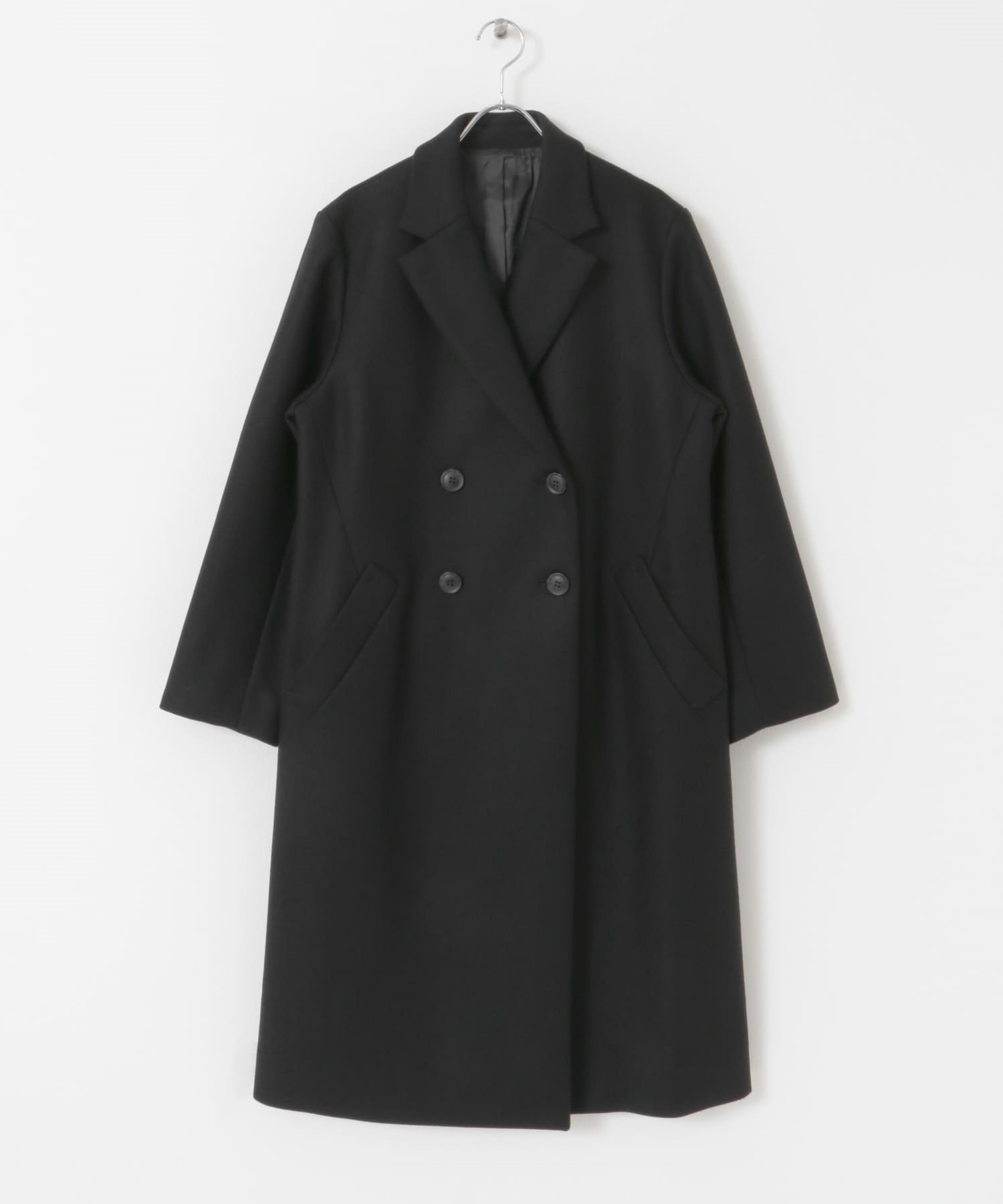 日本製Bellandi切斯特大衣(黑色-38-BLACK)