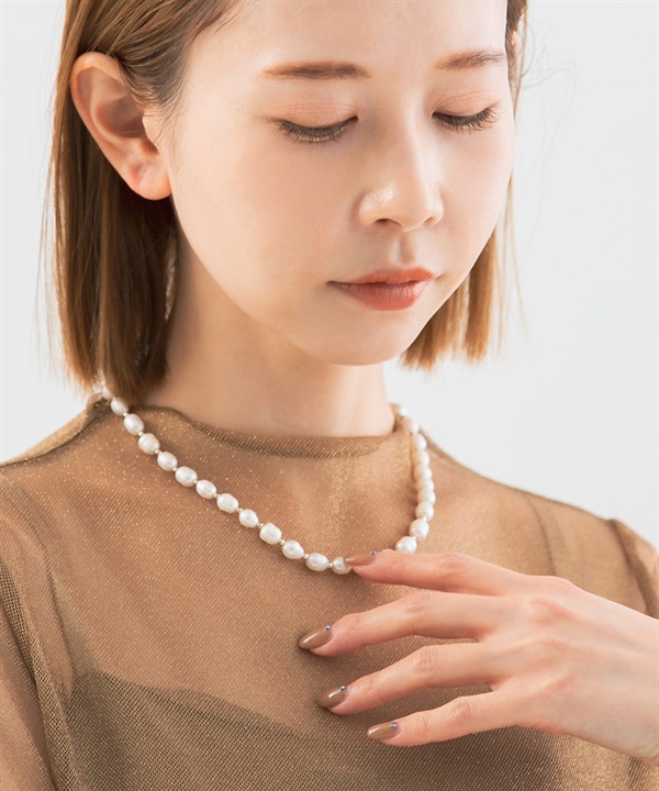 日本製巴洛克淡水珍珠短項鍊