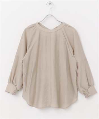2WAY碎褶袖罩衫(淺膚色-FREE-L.BEIGE)