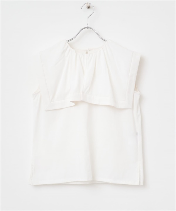 斗篷設計T恤(米白色-FREE-OFF WHITE)