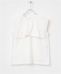 斗篷設計T恤(米白色-FREE-OFF WHITE)