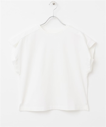 日本製涼感打褶袖上衣(白色-FREE-WHITE)