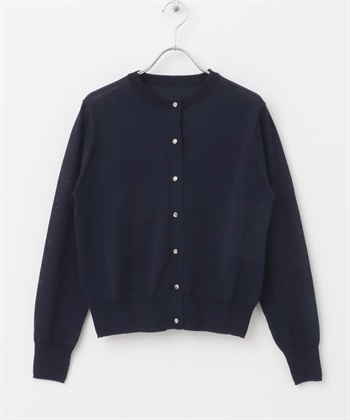 可機洗短版開襟衫(深藏青-FREE-NAVY)
