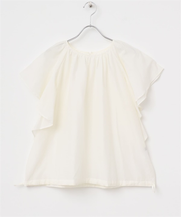 絲棉傘狀袖罩衫(米色-FREE-OFF WHITE)