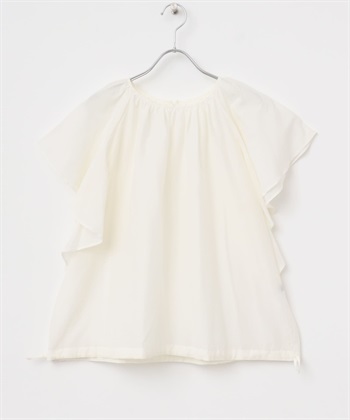 絲棉傘狀袖罩衫(米色-FREE-OFF WHITE)