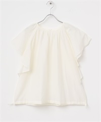 絲棉傘狀袖罩衫(米色-FREE-OFF WHITE)