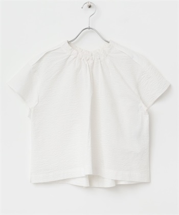 泡泡紗碎褶短版罩衫(白色-FREE-WHITE)