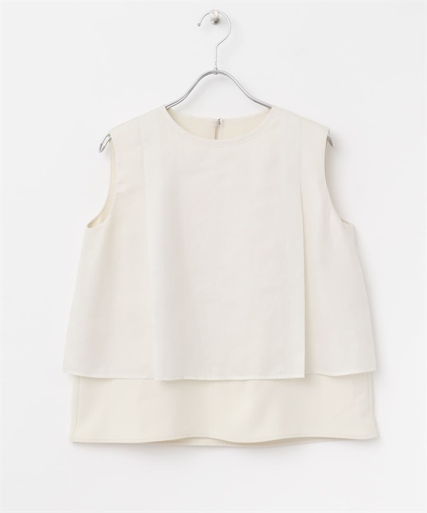 亮光加工透膚層次設計罩衫(白色-FREE-WHITE)