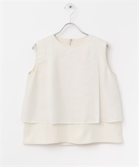 亮光加工透膚層次設計罩衫(白色-FREE-WHITE)