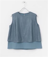 亮光加工透膚層次設計罩衫(藍色-FREE-其他藍色)