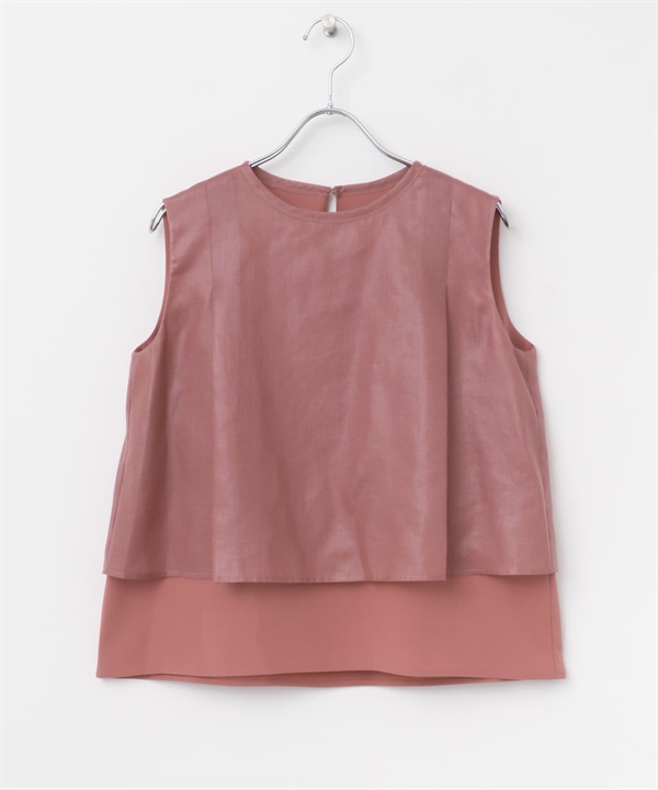 亮光加工透膚層次設計罩衫(粉紅色-FREE-其他粉色)