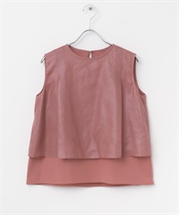 亮光加工透膚層次設計罩衫(粉紅色-FREE-其他粉色)