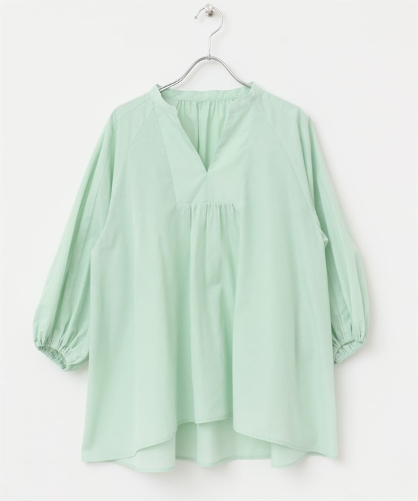 F by ROSSO / UR TECH 亞麻蓬袖罩衫(薄荷綠-FREE-MINT)