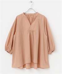 F by ROSSO / UR TECH 亞麻蓬袖罩衫(粉紅色-FREE-PINK)