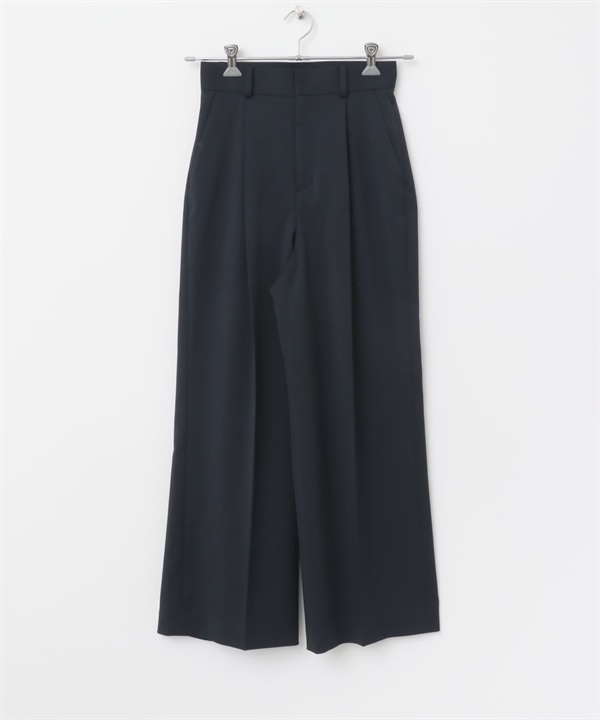 日本製防皺高腰寬褲(藏青色-38-NAVY)