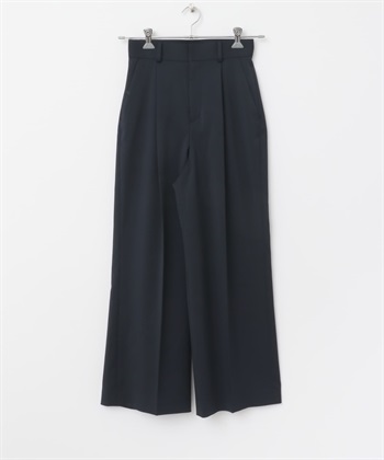 日本製防皺高腰寬褲(藏青色-38-NAVY)