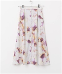 前後2WAY大理石印花傘狀裙(粉紅色-38-PINK)