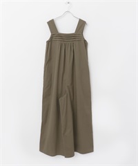 F by ROSSO 棉質方領連身褲(卡其棕色-38-KHAKI)