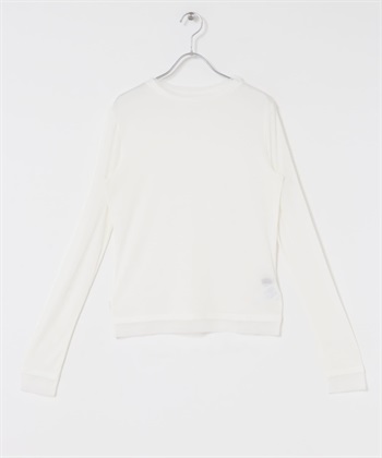 日本製透膚拼接上衣(米色-FREE-OFF WHITE)