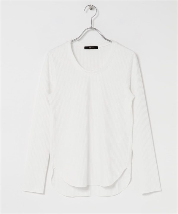 日本製U領羅紋套衫(米白色-FREE-OFF WHITE)