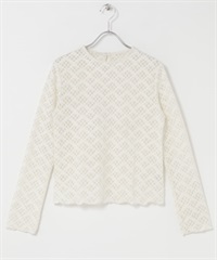 F by ROSSO 彈性起毛蕾絲套衫(米白色-FREE-OFF WHITE)