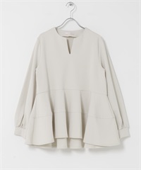 F by ROSSO 荷葉下襬套衫(亞麻色-FREE-其他白色)