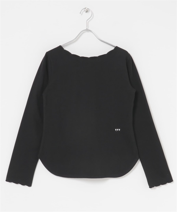 F by ROSSO 扇貝花邊套衫(黑色-FREE-BLACK)